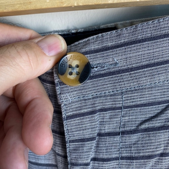 Billabong Men's Gray Striped Chino Casual‎ Walking Beach Shorts Cotton Size 36 - Picture 6 of 16